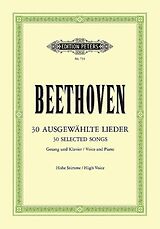 Ludwig van Beethoven Notenblätter 30 ausgewählte Lieder