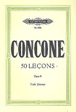 Giuseppe (Joseph) Concone Notenblätter 50 lecons op.9
