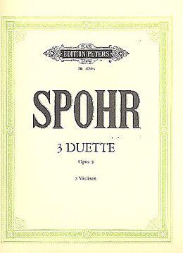 Ludwig (Louis) Spohr Notenblätter 3 Duette op.3
