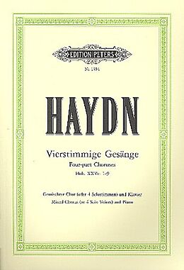 Franz Joseph Haydn Notenblätter Vierstimmige Gesänge Hob.XXVc-1-9
