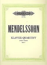 Felix Mendelssohn-Bartholdy Notenblätter Quartett h-Moll op.3