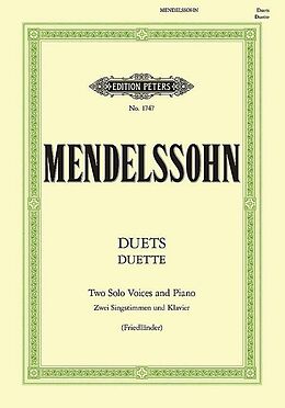 Felix Mendelssohn-Bartholdy Notenblätter Duette