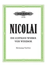 Otto Carl Ehrenfried Nicolai Notenblätter Die lustigen Weiber von Windsor