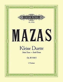 Jacques Féréol Mazas Notenblätter 12 kleine Duette op.38 Band 1