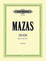 Jacques Féréol Mazas Notenblätter 6 Duos op.39 Band 1 (Nr.1-3)