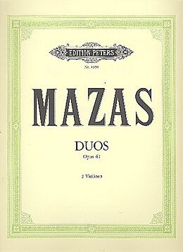 Jacques Féréol Mazas Notenblätter Duos op.61