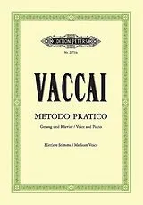Geheftet Metodo Pratico di Canto Italiano von Nicola Vaccai