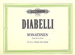 Anton Diabelli Notenblätter Sonatinen op.24, op.54, op.58 und op.60