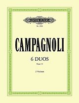 Bartolommeo Campagnoli Notenblätter 6 fortschreitende Duette op.14