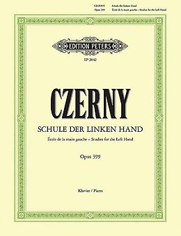 Carl Czerny Notenblätter Schule der linken Hand op.399