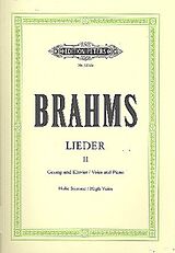 Johannes Brahms Notenblätter Lieder Band 2