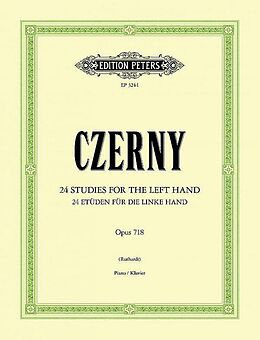 Carl Czerny Notenblätter Etüden für die linke Hand op.718
