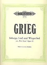 Edvard Hagerup Grieg Notenblätter Solvejgs Lied und Wiegenlied aus Peer Gynt op.23