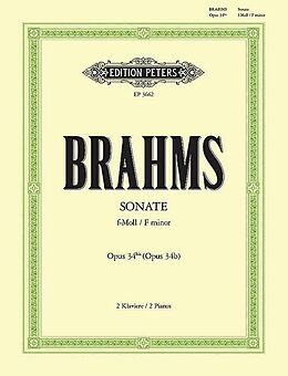Johannes Brahms Notenblätter Sonate f-Moll op.34bis