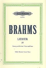 Johannes Brahms Notenblätter Lieder Band 4