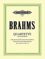 Johannes Brahms Notenblätter Quartette