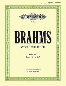 Johannes Brahms Notenblätter Zigeunerlieder op.103 und op.112