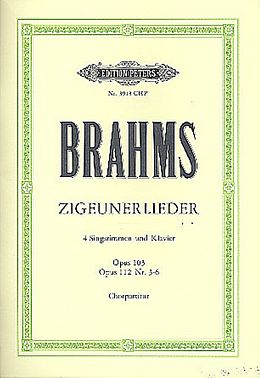 Johannes Brahms Notenblätter Zigeunerlieder op.103 und op.112,3-6