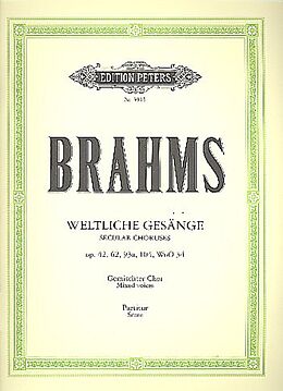 Johannes Brahms Notenblätter Weltliche Gesänge