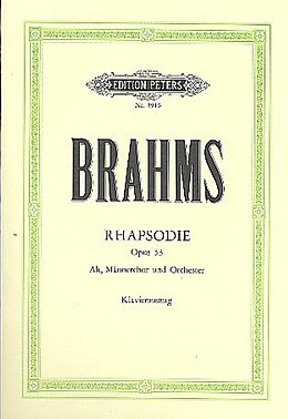 Johannes Brahms Notenblätter Rhapsodie op.53