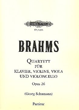 Johannes Brahms Notenblätter Klavierquartett A-Dur op.26