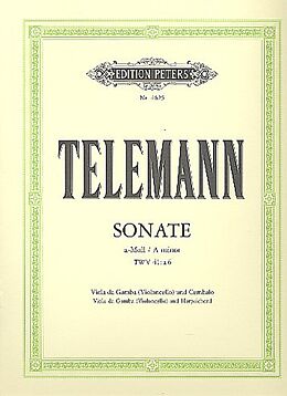 Georg Philipp Telemann Notenblätter Sonate a-Moll