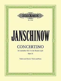 Alexej Janschinow Notenblätter Concertino im russischen Stil op.35