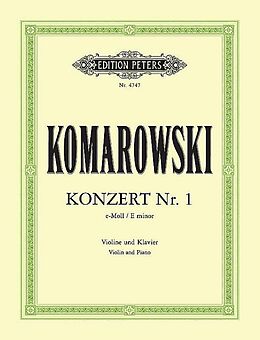 Anatoli Komarowski Notenblätter Konzert e-Moll Nr.1 für Violine und Orchester