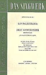 Giovanni Pierluigi da Palestrina Notenblätter 3 Liebeslieder