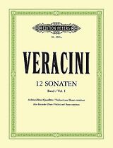 Francesco Maria Veracini Notenblätter 12 Sonaten Band 1 (Nr.1-3)