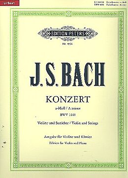 Johann Sebastian Bach Notenblätter Konzert a-Moll BWV1041