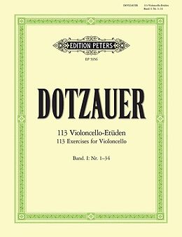 Justus Johann Friedrich Dotzauer Notenblätter 113 Etüden Band 1 (Nr.1-34)