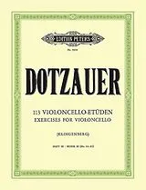 Justus Johann Friedrich Dotzauer Notenblätter 113 Etüden Band 3 (Nr.63-85)