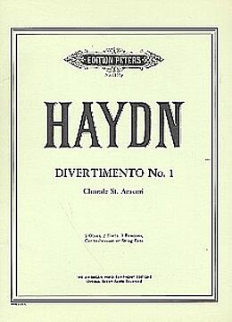 Franz Joseph Haydn Notenblätter Divertimento no.1