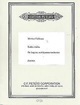 Morton Feldman Notenblätter Rabbi Akiba