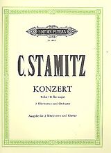 Karl Philipp Stamitz Notenblätter Konzert B-Dur für 2 Klarinetten und Orchester