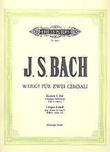 Johann Sebastian Bach Notenblätter Werke für 2 Cembali BWV1061a und BWV1080/18