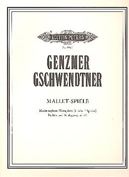 Harald Genzmer Notenblätter Mallet-Spiele