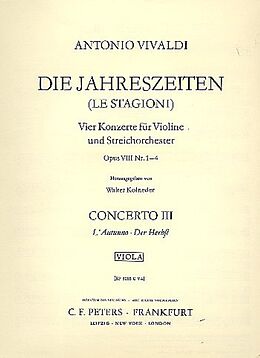 Antonio Vivaldi Notenblätter Konzert F-Dur RV293 op.8,3 Der Herbst