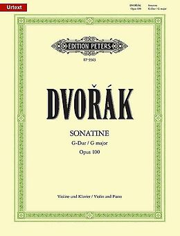 Antonin Leopold Dvorak Notenblätter Sonatine G-Dur op.100