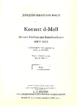 Johann Sebastian Bach Notenblätter Konzert d-Moll BWV1043