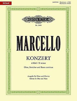 Alessandro Marcello Notenblätter Konzert d-Moll für Oboe und Streicher