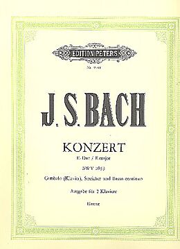 Johann Sebastian Bach Notenblätter Konzert E-Dur BWV1053 für Cembalo und Streichorchester