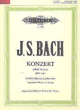 Johann Sebastian Bach Notenblätter Konzert f-Moll BWV1056 für Cembalo und Streichorchester