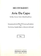 Milton Byron Babbitt Notenblätter Arie Da Capo