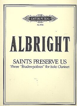 William Albright Notenblätter Saints preserve us three etudes-prieres
