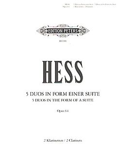 Willy Hess Notenblätter 5 Duos in Form einer Suite op.64