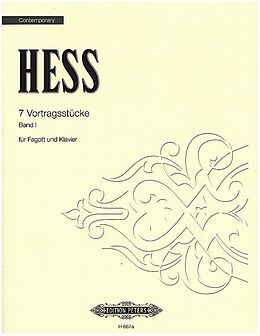 Willy Hess Notenblätter 7 Vortragsstücke Band 1