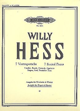 Willy Hess Notenblätter 7 Vortragsstücke Band 2