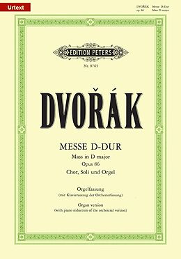 Antonin Leopold Dvorak Notenblätter Messe D-Dur op.86